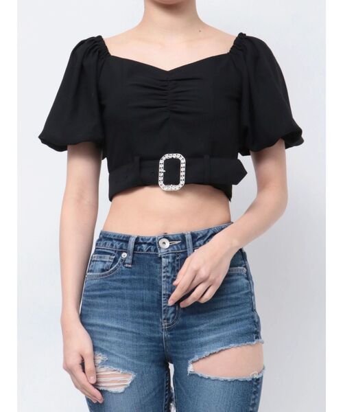 GYDA（ジェイダ） ブラウス シャツ bijou バックルブラウス レディース 