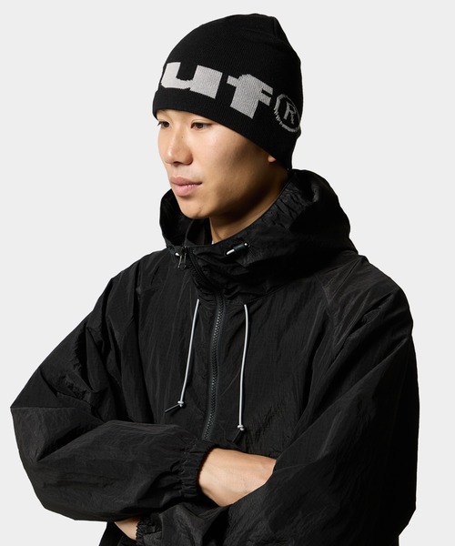 HUF 黒ニット帽 HUF ニット帽 ニットキャップ eightynine TECH BEANIE