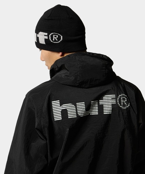 HUF 黒ニット帽 HUF ニット帽 ニットキャップ HUF(ハフ)/ボックスロゴ ワン