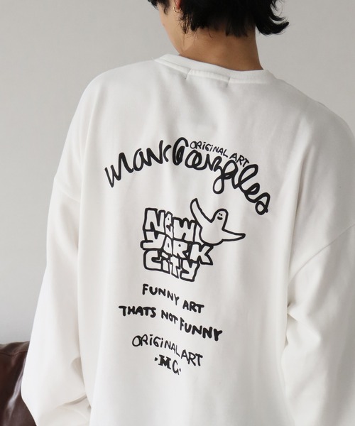 「Mark Gonzales」 スウェットカットソー L グレー メンズ_画像2