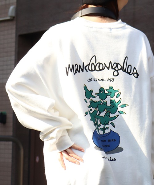 「Mark Gonzales」 スウェットカットソー L グレー メンズ_画像4