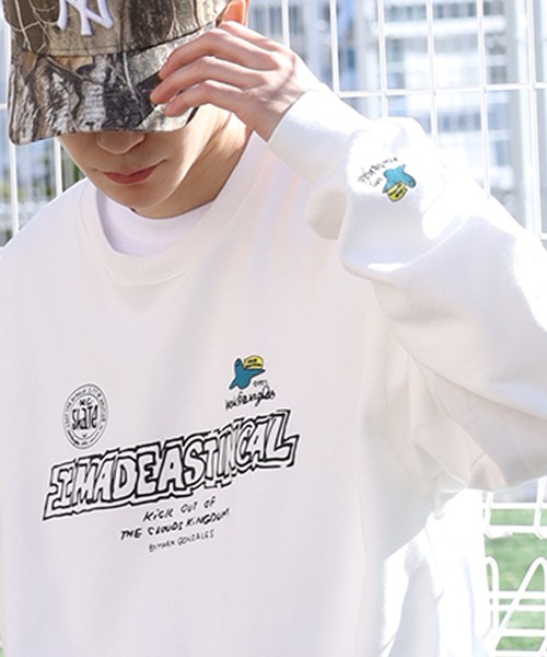 「Mark Gonzales」 スウェットカットソー L グレー メンズ_画像5