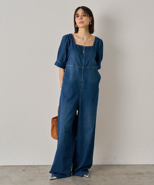 激安人気新品 - logette leur パフ袖デニムワンピース by