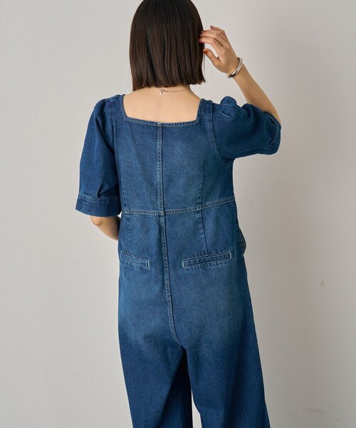 Loungedress ワンピース デニムパフオールインワン : ZOZOTOWN