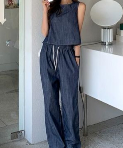 Aelina セットアップ デニムセットアップ レディース : ZOZOTOWN Yahoo