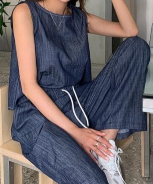 Aelina セットアップ デニムセットアップ レディース : ZOZOTOWN Yahoo