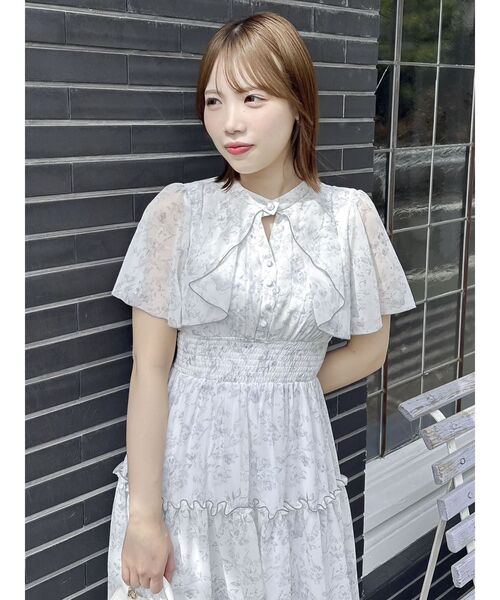 dazzlin watercolorflowerワンピース Sサイズ dazzlin ワンピース 「WEB限定追加」Watercolorflowerワンピース