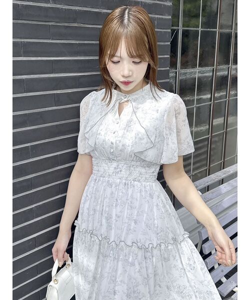 dazzlin watercolorflowerワンピース　S dazzlin ワンピース 「WEB限定追加」Watercolorflowerワンピース