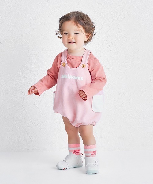 美品　ミキハウス　MIKIHOUSE ベビードレス　ロンパース MIKI HOUSE（ミキハウス） ベビー服 ロンパース 「WEB限定」ロンパース