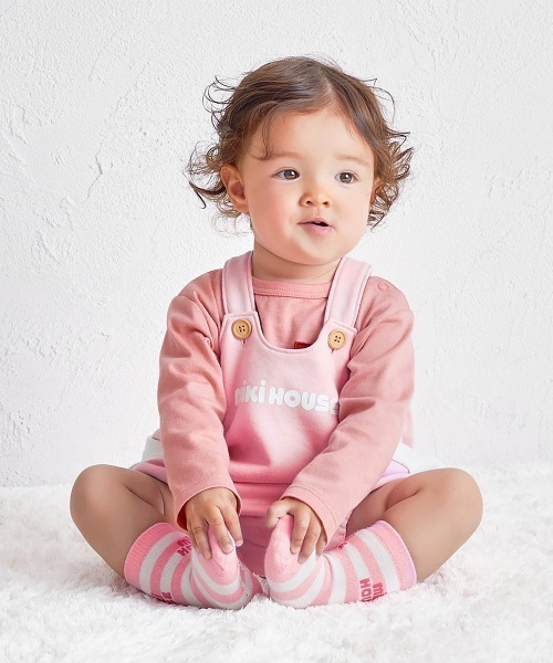 Miki house ベビーロンパース　肌着　帽子 MIKI HOUSE（ミキハウス） ベビー服 ロンパース マイクロファー