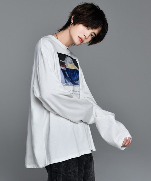「ADRER」 長袖Tシャツ MEDIUM ホワイト メンズ
