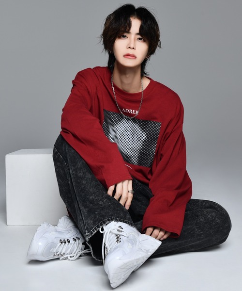 「ADRER」 長袖Tシャツ MEDIUM ホワイト メンズ
