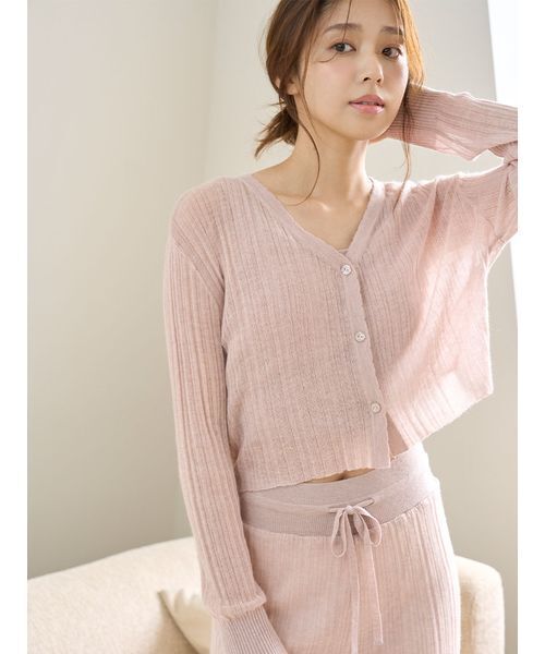 SNIDEL HOME パジャマ ルームウェア シアーカーディガン