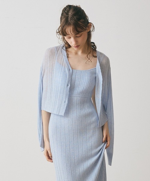 SNIDEL HOME パジャマ ルームウェア シアーカーディガン レディース