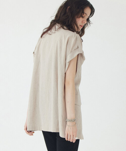 「THE PAUSE」 テーラードジャケット FREE ネイビー レディース_画像4