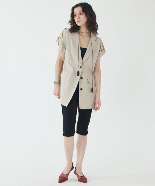 「THE PAUSE」 テーラードジャケット FREE ネイビー レディース_画像7