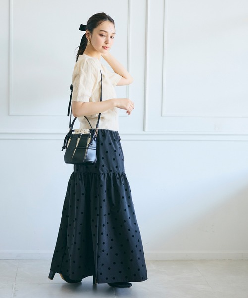 ニット セーター ヤク風ケーブル半袖ニット レディース | coca | 11