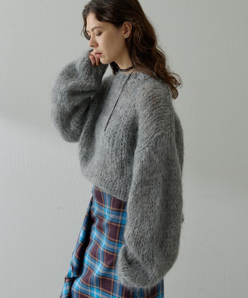 Whim Gazette（ウィム ガゼット） ニット セーター ハンドクルーニット