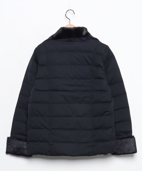 【美品】粧う フェイクムートンダウンジャケット ネイビー YOSOOU YOSOOU 粧 ダウンジャケット フェイクムートン サイズ3 ネイビー