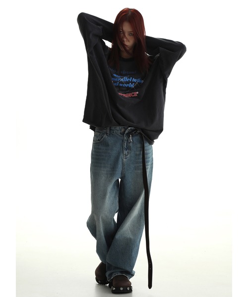 「MASONPRINCE」 長袖Tシャツ S ダークグレー メンズ_画像2