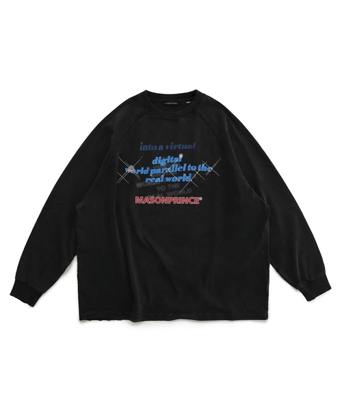 「MASONPRINCE」 長袖Tシャツ S ダークグレー メンズ_画像6