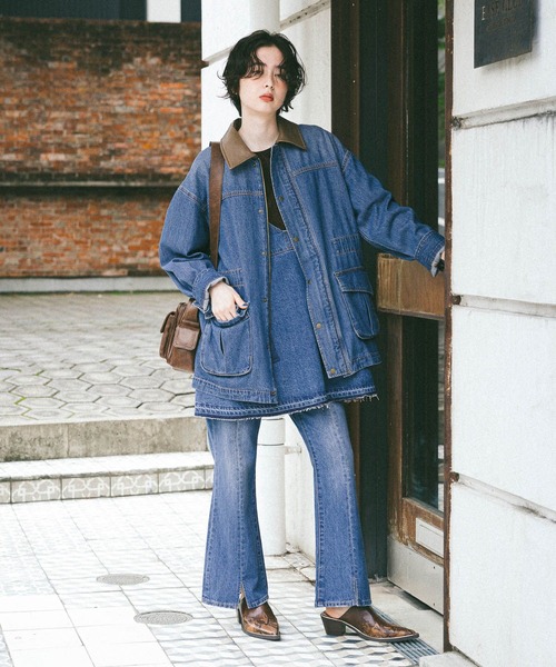 niko and…（ニコアンド） デニムジャケット FREE インディゴブルー