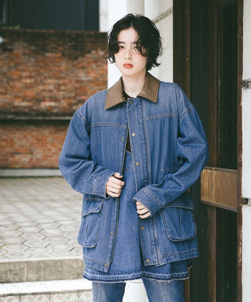 niko and…（ニコアンド） デニムジャケット FREE インディゴブルー