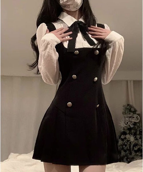 gossip!ロサンゼルス ワンピース シャツドッキング ダブルボタン