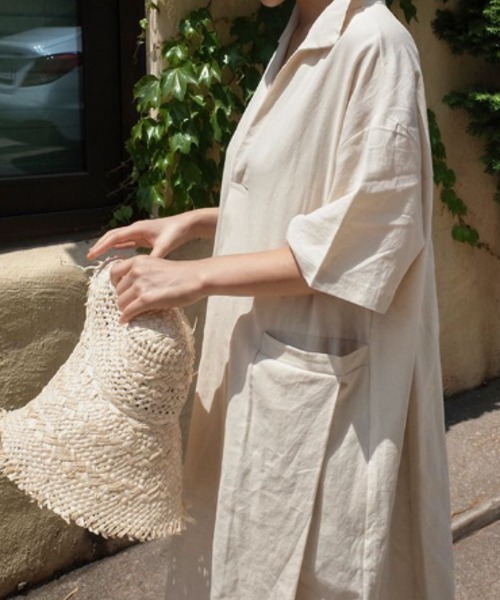 「a lot of love」 半袖ワンピース M オフホワイト レディース_画像3