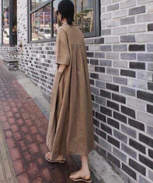 「a lot of love」 半袖ワンピース M オフホワイト レディース_画像5