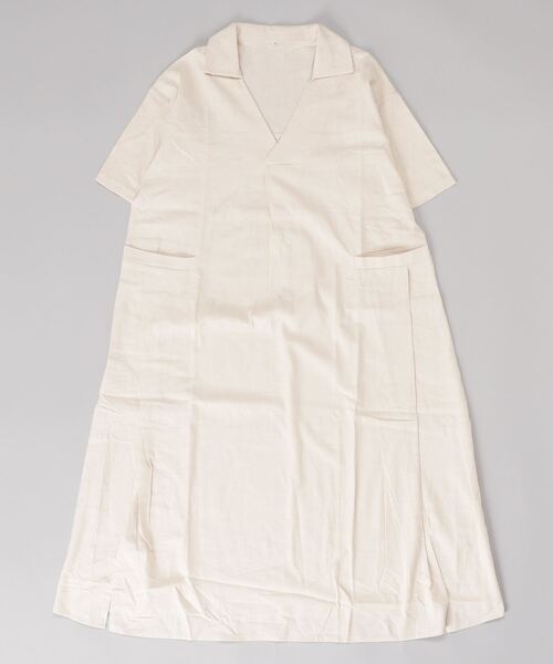 「a lot of love」 半袖ワンピース M オフホワイト レディース_画像9