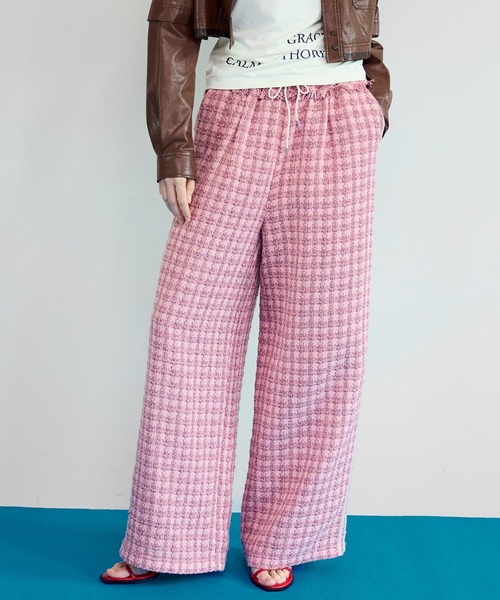 MAISON SPECIAL（メゾンスペシャル） パンツ Side-Lined Tweed Easy