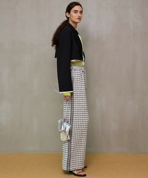 MAISON SPECIAL（メゾンスペシャル） パンツ Side-Lined Tweed Easy