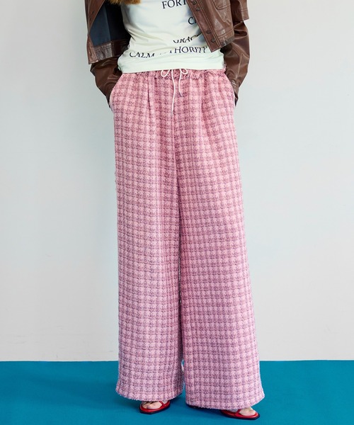 MAISON SPECIAL（メゾンスペシャル） パンツ Side-Lined Tweed Easy