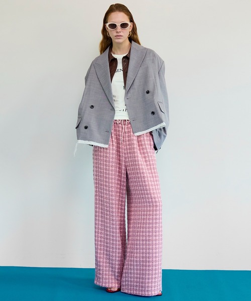 MAISON SPECIAL（メゾンスペシャル） パンツ Side-Lined Tweed Easy