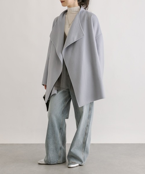 RIVE DROITE リヴドロワ レザージャケット ノーカラー ライダース 定番人気の名品ライダース】ノーカラーライダースジャケット | RIVE