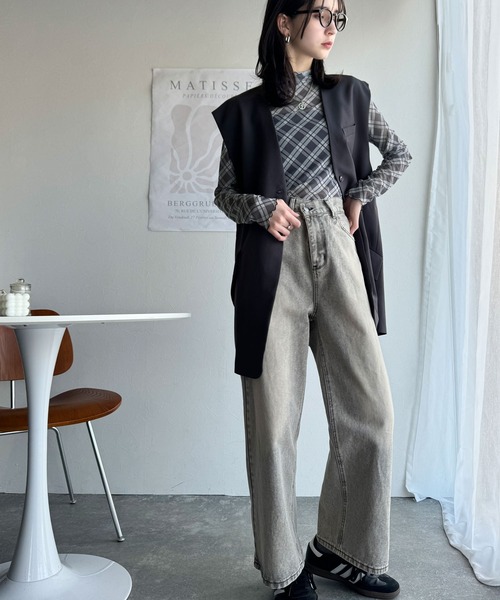 「classicalelf」 長袖カットソー LARGE グレー レディース_画像7