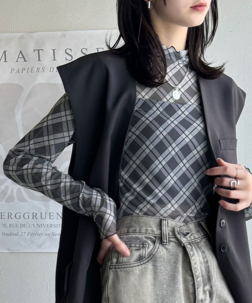 「classicalelf」 長袖カットソー LARGE グレー レディース_画像9