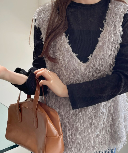 「Eclat one」 ベスト FREE ベージュ レディース_画像5