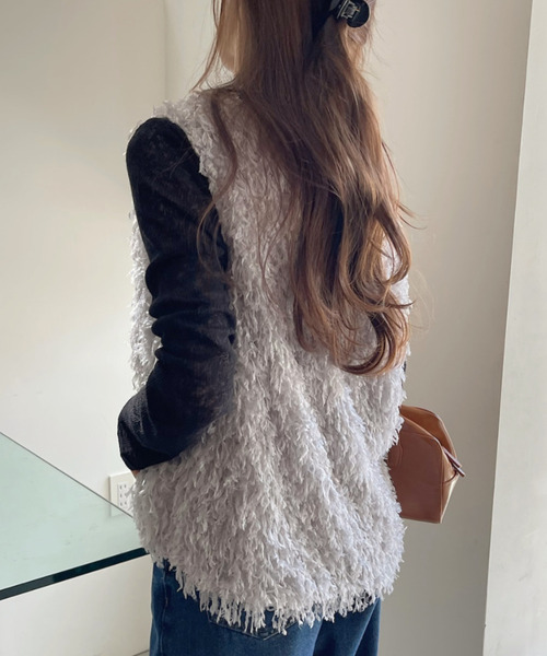 「Eclat one」 ベスト FREE ベージュ レディース_画像6