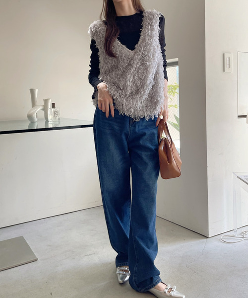 「Eclat one」 ベスト FREE ベージュ レディース_画像8