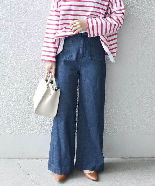 SHIPS any 「SHIPS any」 デニムパンツ 40 ネイビー レディース