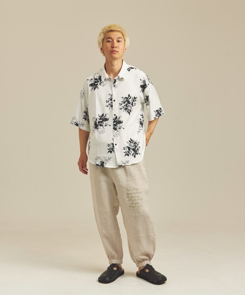 「JACKROSE」 半袖シャツ M ホワイト メンズ_画像8