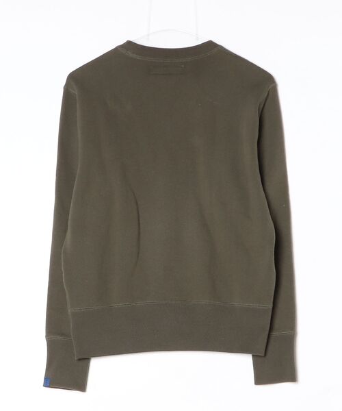 「LOOPWHEELER」 スウェットカットソー SMALL カーキ メンズ_画像2