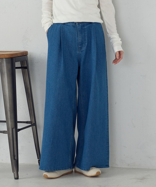 COMME CA ISM（コムサイズム） ワイドパンツ ジーンズ デニム デニム