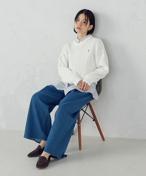 COMME CA ISM（コムサイズム） ワイドパンツ ジーンズ デニム デニム