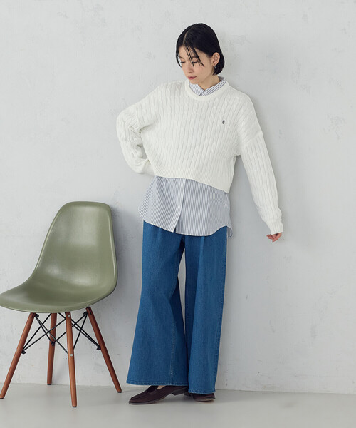 COMME CA ISM（コムサイズム） ワイドパンツ ジーンズ デニム デニム