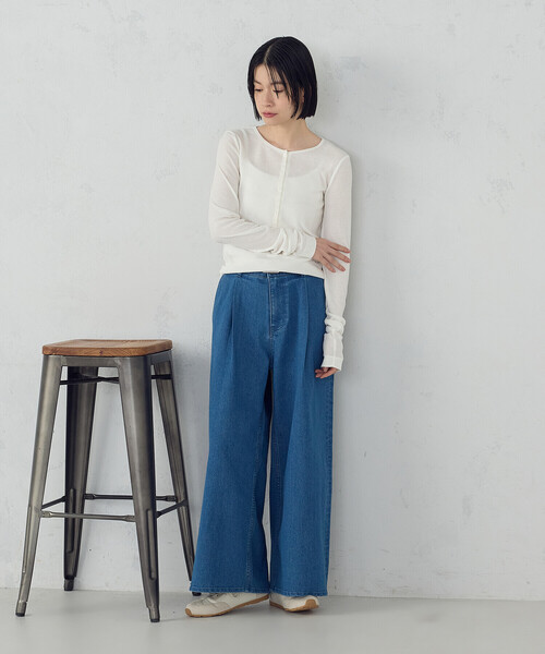 COMME CA ISM（コムサイズム） ワイドパンツ ジーンズ デニム デニム