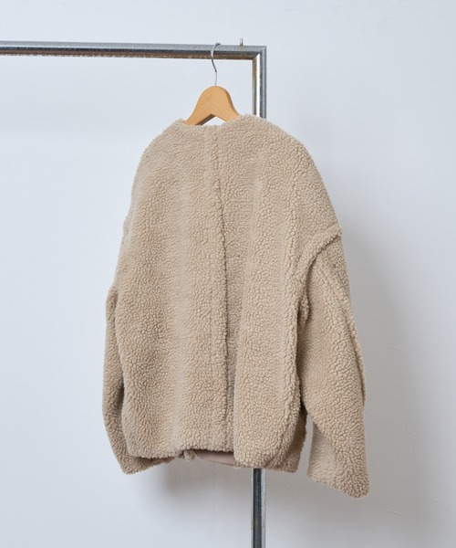 「Audrey and John Wad」 ノーカラージャケット FREE キャメル レディース_画像3