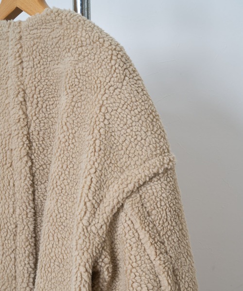「Audrey and John Wad」 ノーカラージャケット FREE キャメル レディース_画像7